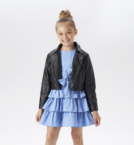 iDO short-sleeved dress for girls from 8 to 16 years AZZURRO-3624