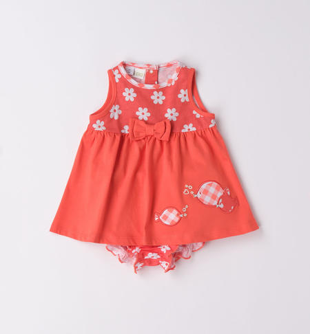 Abito mare con culotte neonata ROSSO