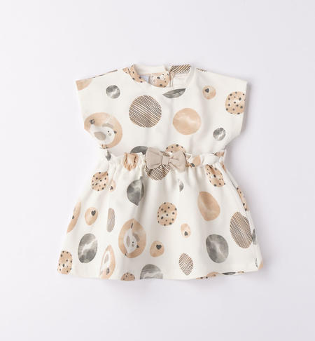 iDO fleece dress for baby girl from 1 to 24 months PANNA-BEIGE-6V48