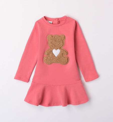 Girls' teddy bear dress RED