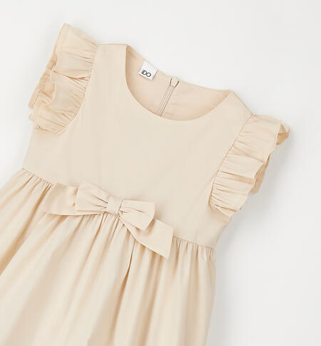 Abito per bambina con ruches BEIGE-1033