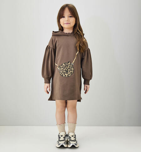 Abito per bambina iDO MARRONE SCURO-0871