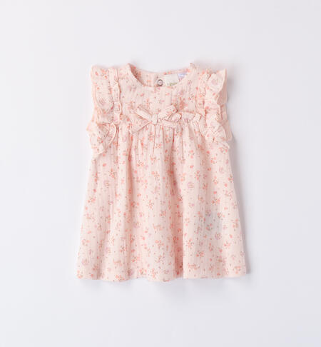 Girls' dress with bow ROSA-PESCA-6035