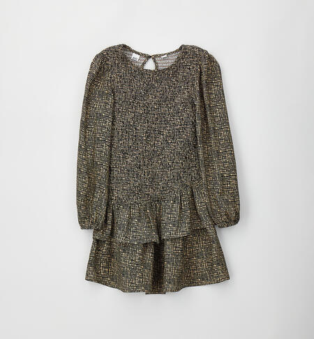 iDO dress for girls BEIGE-NERO-6CGU