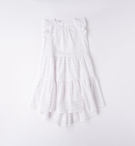 Abito ragazza 100% cotone BIANCO