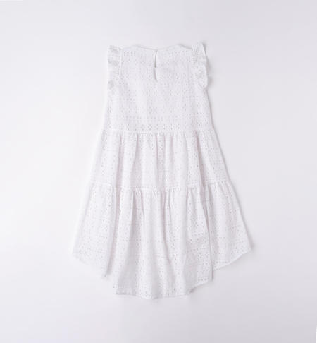 Abito ragazza 100% cotone da 8 a 16 anni iDO BIANCO-0113