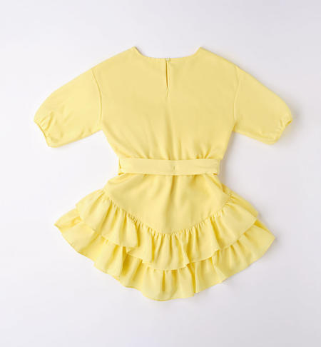 iDO dress with belt for girls from 8 to 16 years GIALLO-1417