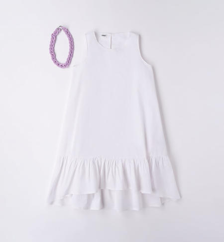 Abito ragazza con collana BIANCO