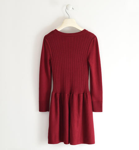 Girl's tricot dress  from 8 to 16 years by iDO BORDEAUX-2537