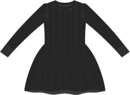 Abito ragazza in tricot NERO