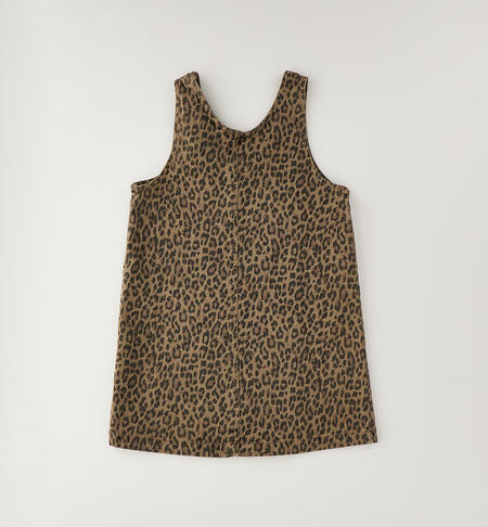 Abito ragazza leopardato MARRONE-MARRONE-6CDS