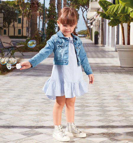 Girl's striped dress BLUE