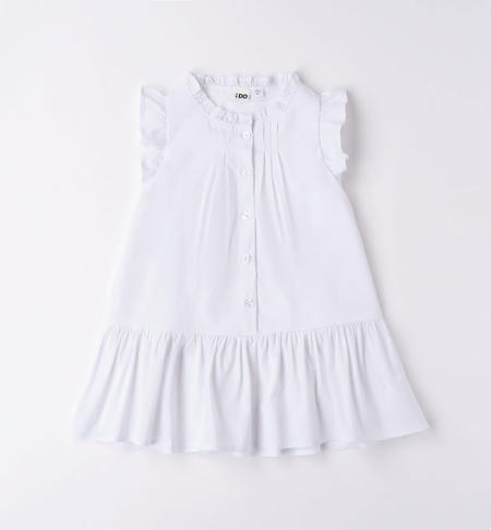 iDO sleeveless dress for girls from 9 months to 8 years BIANCO-0113