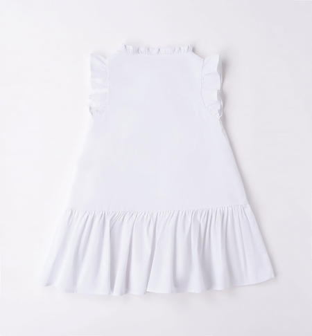 iDO sleeveless dress for girls from 9 months to 8 years BIANCO-0113