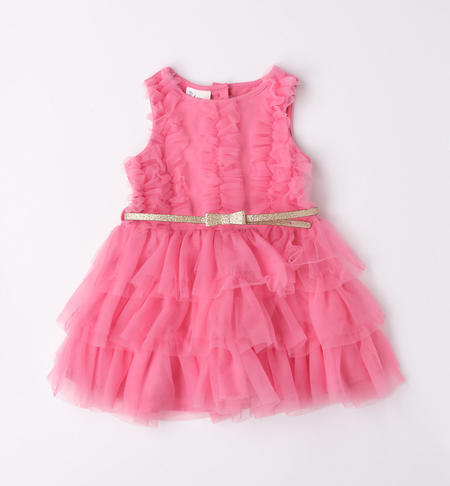 iDO sleeveless tulle dress for girls from 9 months to 8 years ROSA-2424