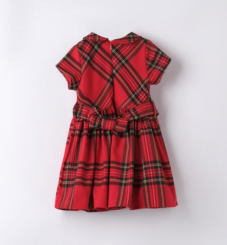 iDO tartan dress for girls aged 9 months to 8 years ROSSO-2253