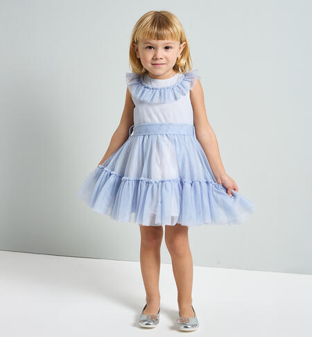 Abito tulle bambina AZZURRO
