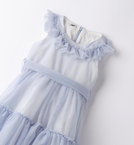 Abito tulle bambina AZZURRO-3811