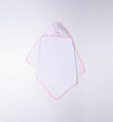 Accappatoio neonata spugna 100% cotone BIANCO