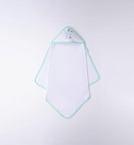 Accappatoio neonato coniglietti 100% cotone BIANCO