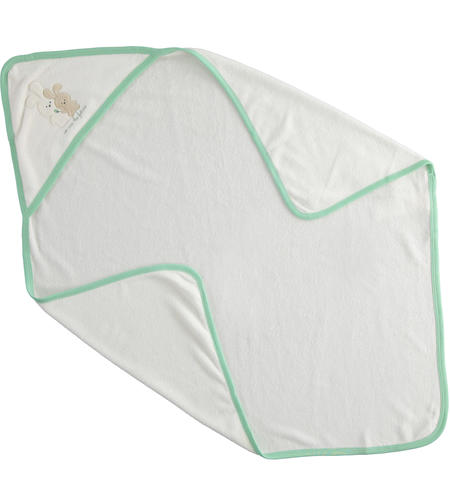 Accappatoio neonato quadrato - da 0 a 24 mesi iDO VERDE CHIARO-4846