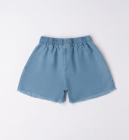 Loose-fitting iDO shorts for girls from 8 to 16 years STONE BLEACH-7350