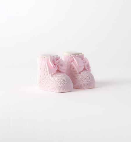 iDOMini baby girl booties LIGHT PINK-2481