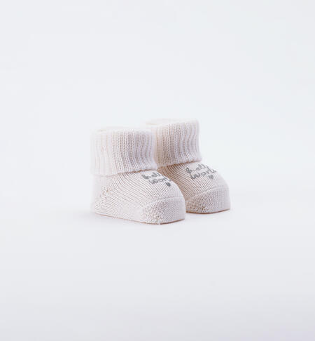 Babbucce neonato unisex PANNA