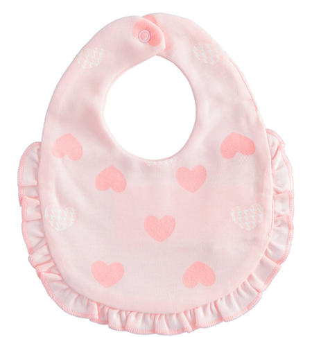 Baby girls bib with ruffles from 0 to 18 months iDO ROSA-2512