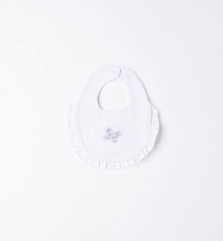 iDO bib for baby girl in various patterns from 0 to 24 months BIANCO-CARTAZUCCHERO-6V36
