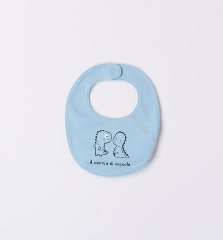 Sky blue bib for baby boy LIGHT BLUE