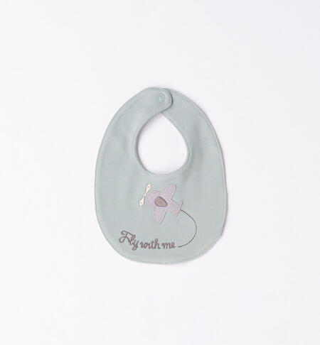 iDO Bib for baby boy with aeroplane L.GREEN-4136