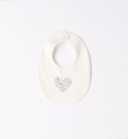 Bib with heart CREAM