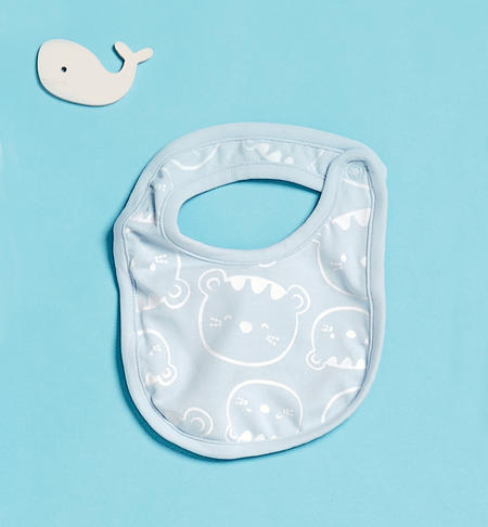 Baby boy bib various patterns LIGHT BLUE