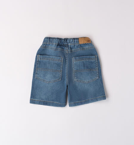 Denim shorts with patches for boys SOVRATINTO ECRU-7200