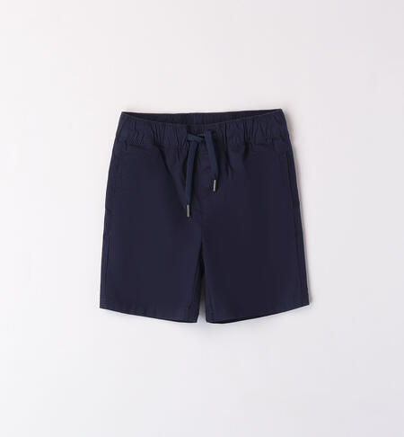 Boys' cotton Bermuda shorts BLUE