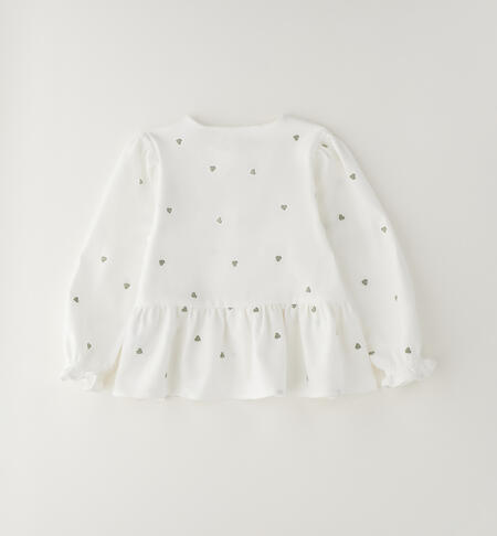 Blusa per bambina PANNA-VERDE-6CGL