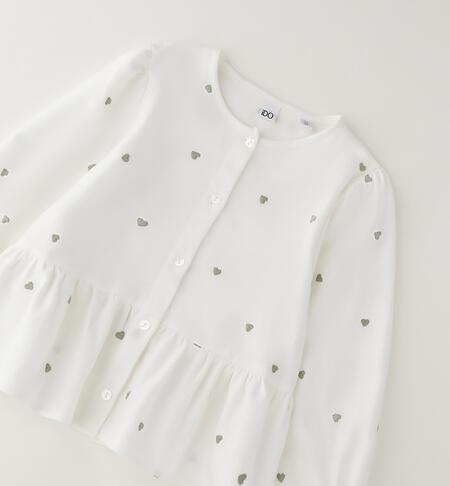Blusa per bambina PANNA-VERDE-6CGL