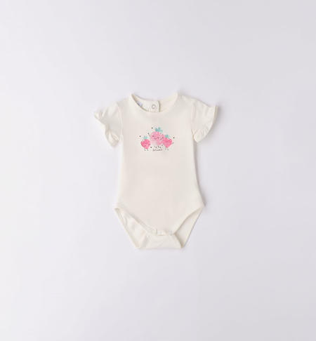 Boby neonata manica corta con stampa da 1 a 24 mesi iDO BIANCO-0113