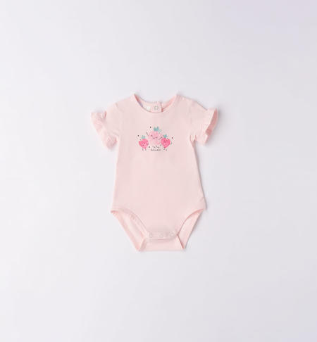 Boby neonata manica corta con stampa da 1 a 24 mesi iDO ROSA-2512