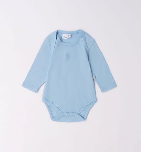 iDO long-sleeved bodysuit for babies from newborn to 30 months AZZURRO-3872