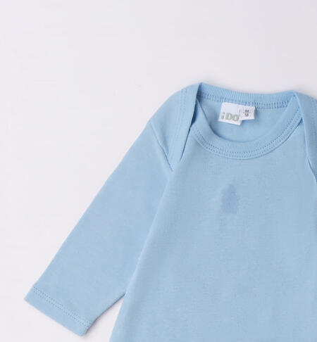 iDO long-sleeved bodysuit for babies from newborn to 30 months AZZURRO-3872