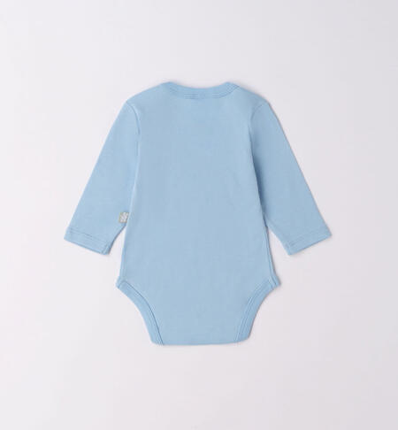 iDO long-sleeved bodysuit for babies from newborn to 30 months AZZURRO-3872
