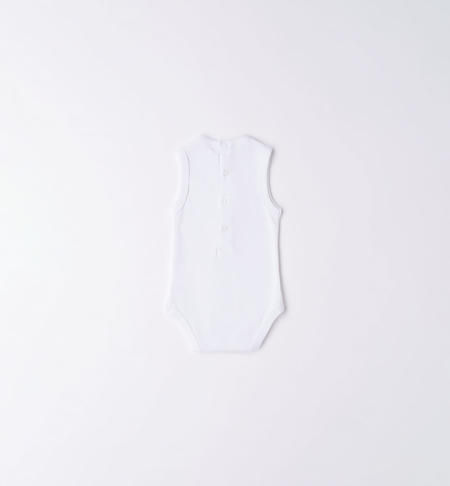 Body neonato intimo smanicato per neonato da 0 a 30 mesi iDO BIANCO-0113