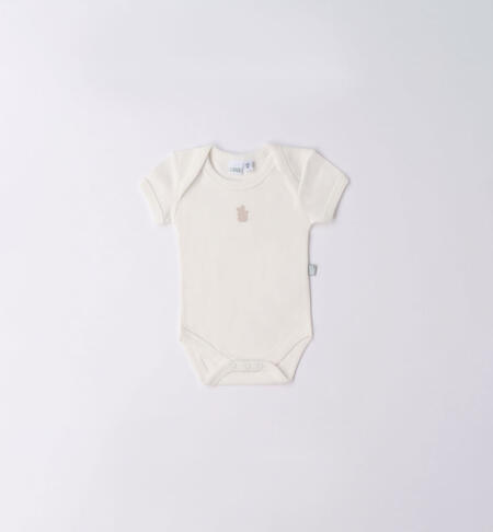 iDO short-sleeved bodysuit for babies from 0 to 30 months PANNA-0112