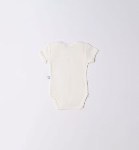Body neonato manica corta da 0 a 30 mesi iDO PANNA-0112