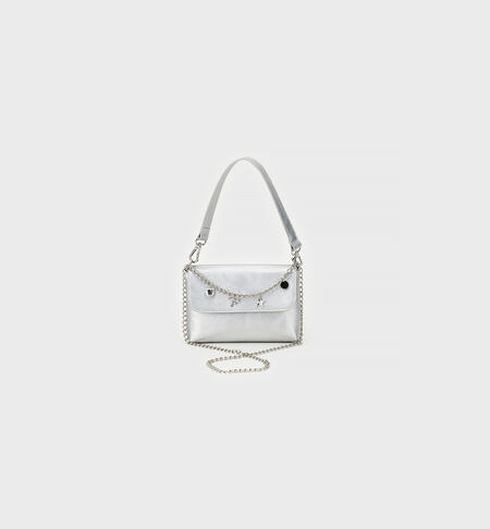 Shoulder bag for girls SILVER-1157