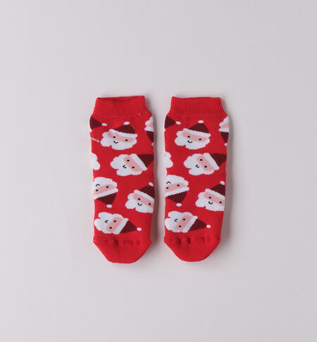 Calze antiscivolo bambina natale ROSSO