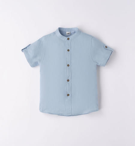 Camicia a manica corta bambino da 9 mesi a 8 anni iDO AZZURRO-3633