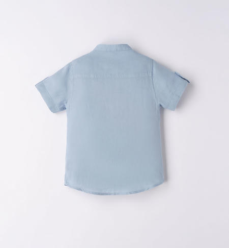 Camicia a manica corta bambino da 9 mesi a 8 anni iDO AZZURRO-3633